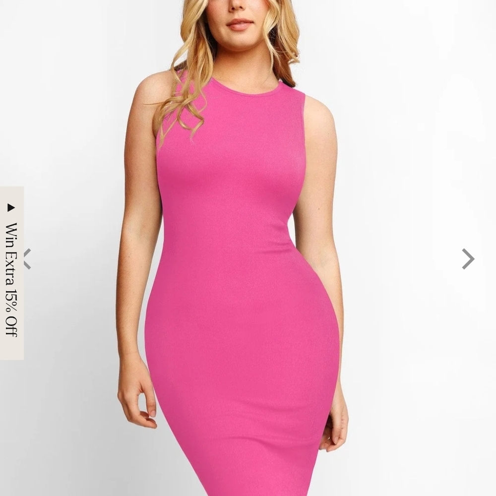 Sleeveless Pink Bodycon Dress